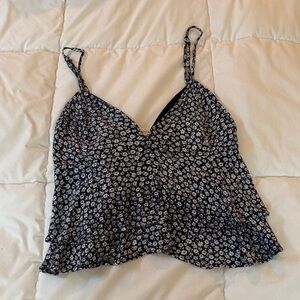 Ocean Drive Navy and White Floral Camisole